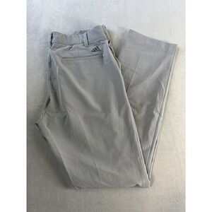 Adidas Golf Pants Size 32x32 Mens Flat Front Gray Stretch